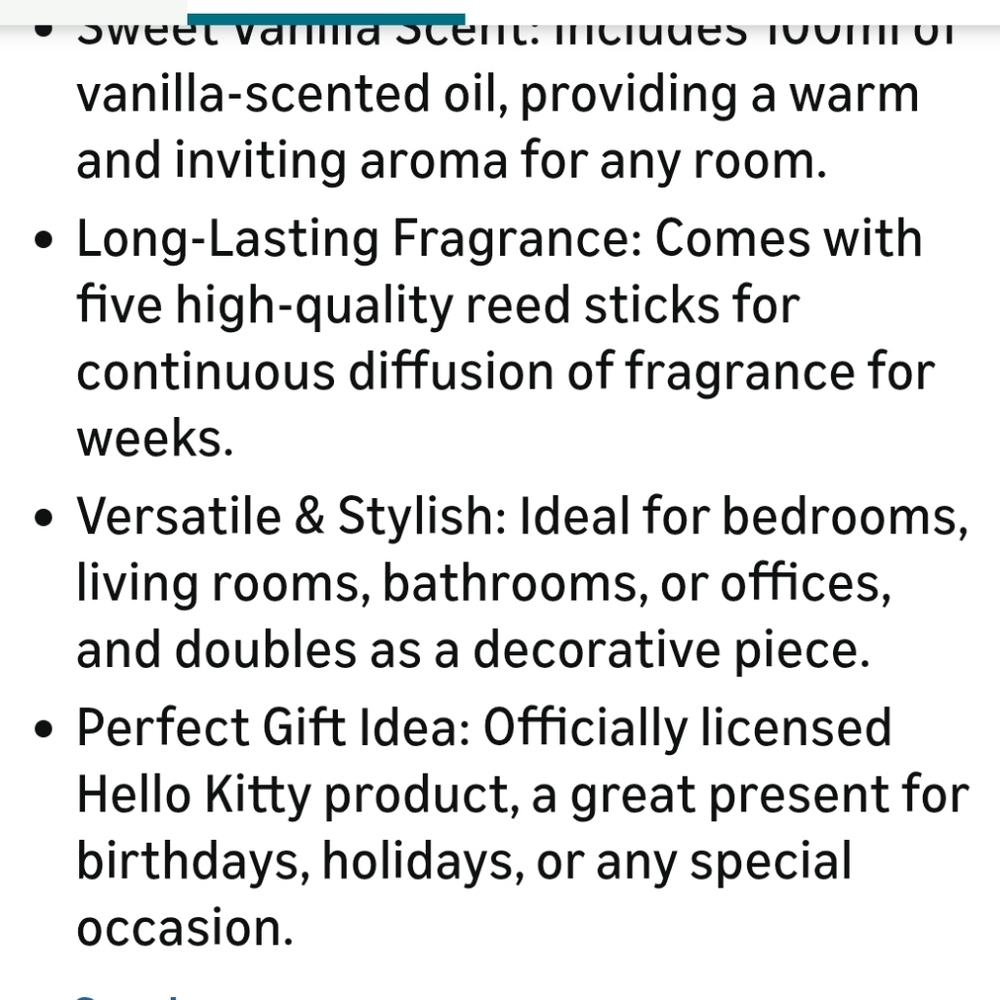 Hello Kitty X Kuromi Vanilla Scent Reed Diffuser Set - Picture 5 of 7